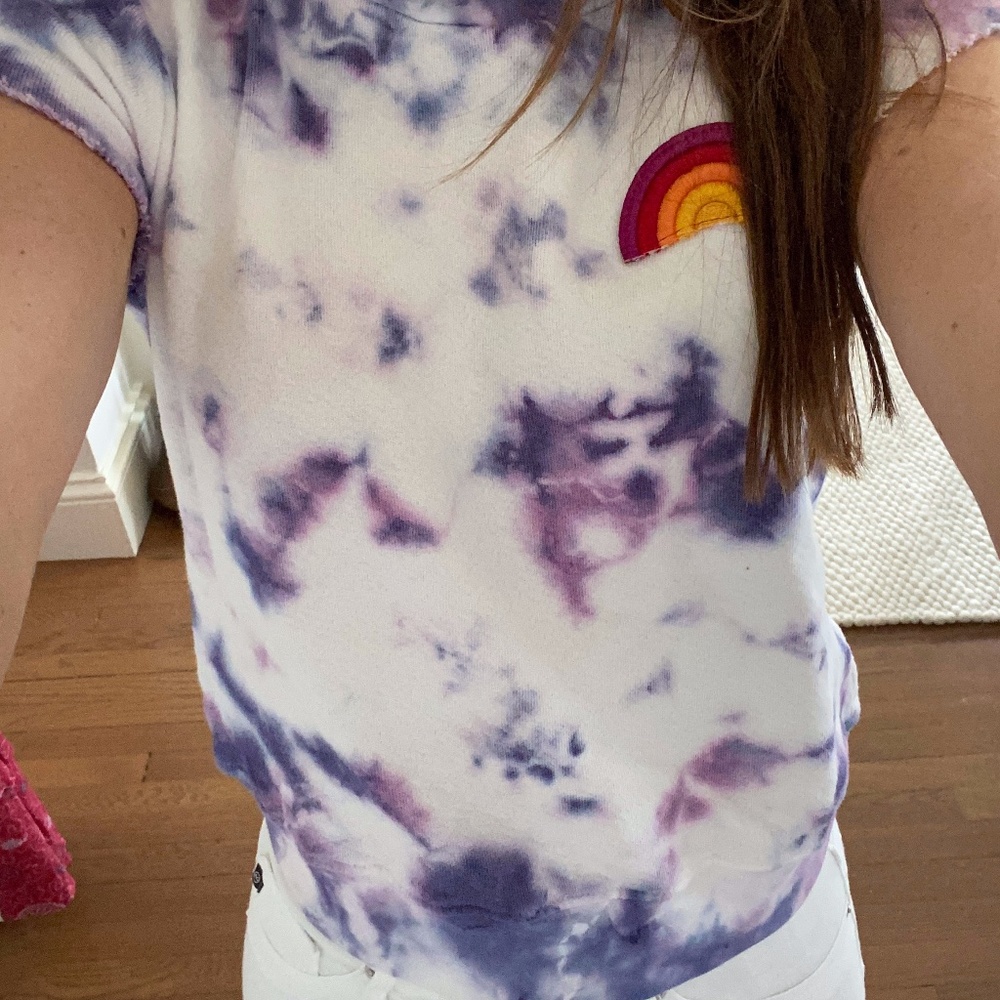 MOTHER purple tie dye t-shirt